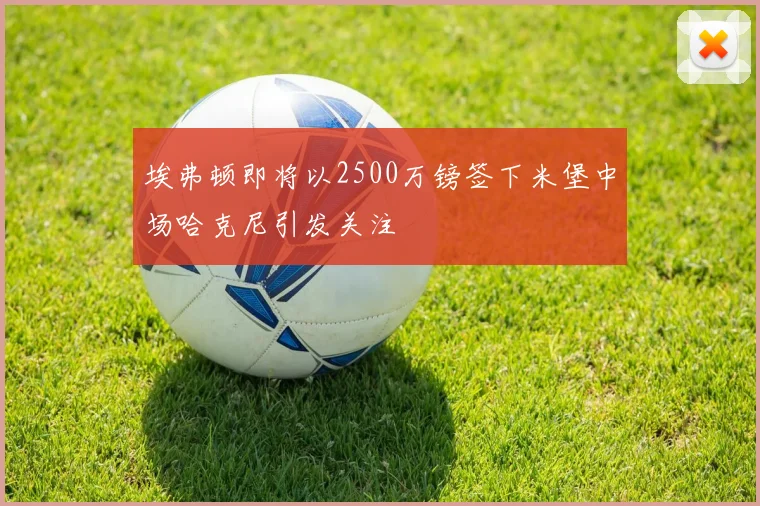 埃弗顿即将以2500万镑签下米堡中场哈克尼引发关注